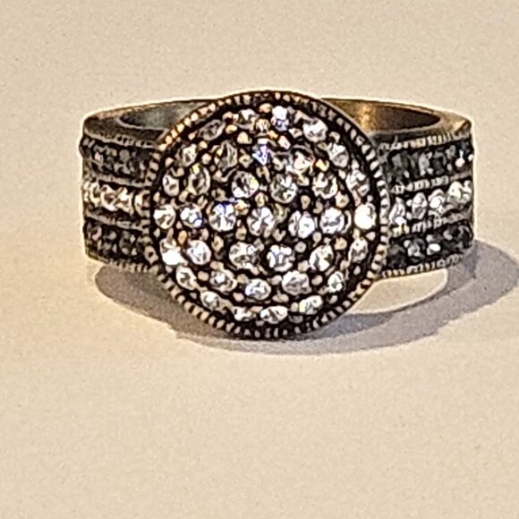 Vintage Heidi Daus Princess Bling Ring Size 8 - Picture 1 of 2